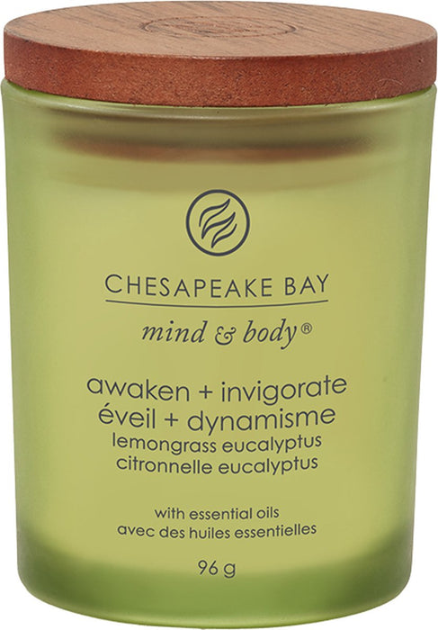 Chesapeake Bay Awaken &amp; Invigorate – Lemongrass Eucalyptus Small Candle 