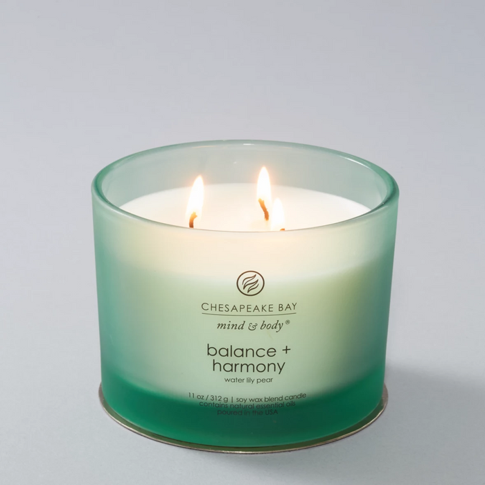 Chesapeake Bay Balance & Harmony – Waterlily Pear 3-Wick Candle