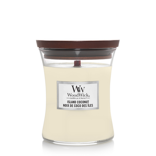 Woodwick Island Coconut Medium Candle