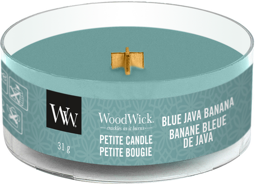 Woodwick Blue Java Banana Petite Candle