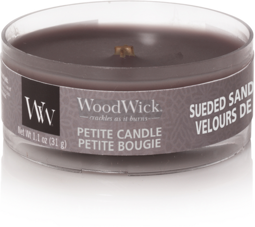 Woodwick Sueded Sandalwood Petite Candle